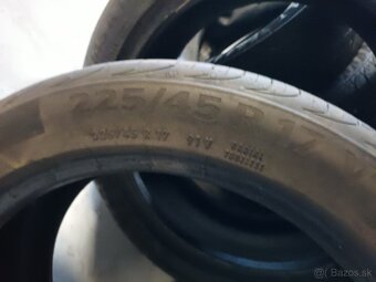 Predám letné pneu 225/45r17 continental - 2