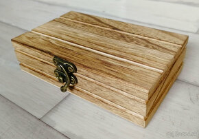 Reprezentačný drevený motýlik - set s brošňou - 2