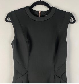 TED BAKER čierne elegantne šaty velkost 1 ( velkost S) - 2