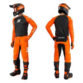 čierno oranžový  komplet dres nohavice shot - 2