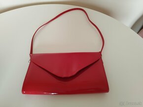 Červená elegantná listová kabelka - 2