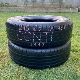 215/65 r17 letné Continental  99V 2 kusy - 2