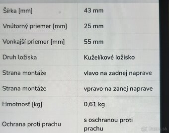 Predám ložisko zadnej nápravy Clio III - 2