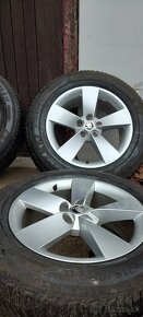 Alu Škoda 5x112 a zimné Michelin Alpin 5 215/65 R17 - 2