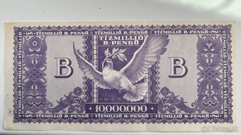 Bankovky Maďarsko 10 Million B Pengo 1946 Vzácna - 2