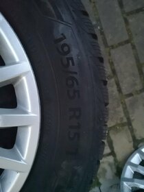 Predám 195/65 R15 4x98 zimne pneu. - 2