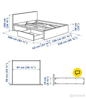 Ikea postel malm - 2