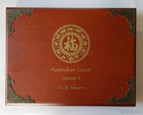 Australia Lunar II 1oz investicne striebro 2008 - 2019 - 2