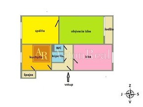 IBA U NÁS Čiast. rekonštruovaný 3+1 byt, 74m2, balkón, Juh,  - 2