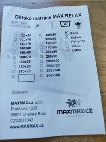 Matrace  Max Relax - 2