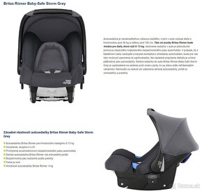 Predam autosedacku/vajicko Britax Römer Baby-Safe Storm Grey - 2