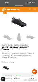 TRETRY SHIMANO SHME400 ČIERNE - 2