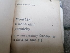 Predám kniha Montážne a kontrolné pomôcky Škoda 100, 1000 - 2