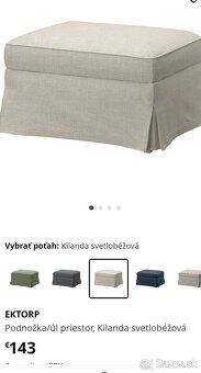 Ektorp pohovka a taburetka Ikea - 2