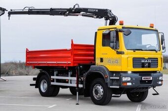 MAN TGA 18.280 4X4 TROJSTRANNÝ SKLÁPAČ + HYDRAULICKÁ RUKA - 2