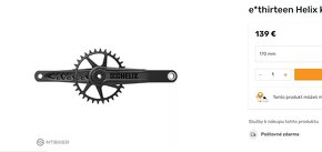 Kľuky EThirteen Helix Alloy Crank Black 170mm - 2