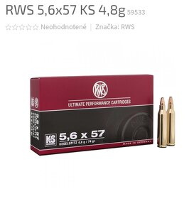 Strelivo RWS 5,6x57 a 8x68S - 2