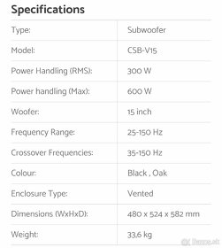 Dynavoice Challenger CSB-V15 - 2