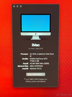 iMac 27-inch, Late 2013 - 2