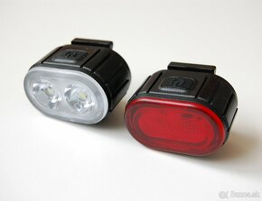 Mini LED bike svetlá predné + zadné, 10 režimov, micro USB - 2