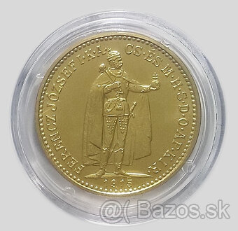 zlato 10 Koruna 1915 KB  novorazba 2014 - 2