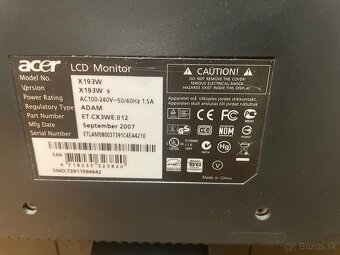 LCD monitor ACER X193W - 2