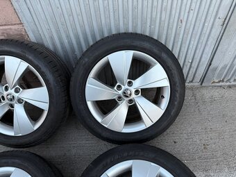 17" Elektrony SKODA 5x112 s pneu DUNLOP 215/55 R17 - 2