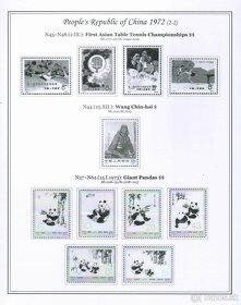 Poštové známky, filatelia: Čína 1971-80, albumové listy - 2