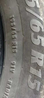 Predám 4 letné pneumatiky 195/65 R15 91V Matador - 2