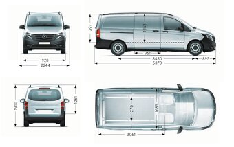 Dodávka Mercedes Vito XL na mesiac za 399€ - 2