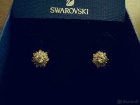 Dámske pozlátené SWAROVSKI náušnice - 2