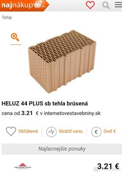 HELUZ 44 PLUS brúsená tehla NAJLEPŠIA CENA NA SLOVENSKU - 2