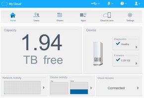 WD mycloud 2TB - 2