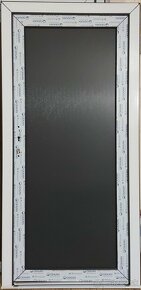 Plastové vchodové dvere 98x205cm, antracit/biela - 2