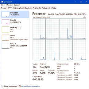 Predám NOTEBOOK LENOVO-Z580 (i7-3632) 8GB RAM - 2