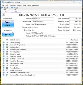 Disk SSD NVME M.2 256GB SKhynix - 2