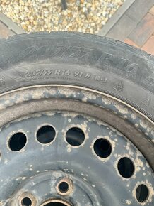 Zimné pneu 205/55r16 + plechové disky - 2