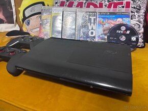 (SOLD) PS3 super slim 500gb 2x Ovladac 6x hra - 2