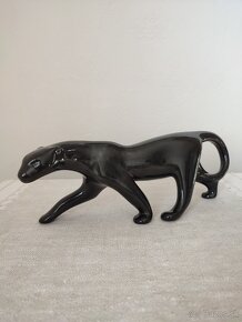 Keramia veľký čierny panther keramická soška 30 cm - 2