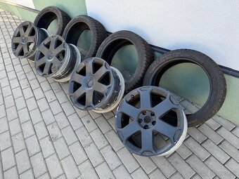 Disky originál Audi Avus 5x112 R18 so zimnými pneu - 2