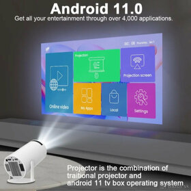 Magcubic Projektor Hy300 4K Android 11 Dual Wifi6 720p BT5 - 2