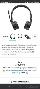 Jabra evolve 75 slúchadlá nové - 2