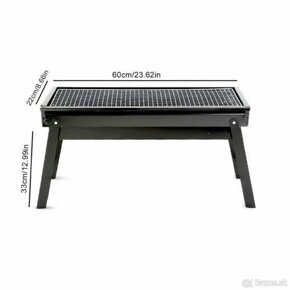 Praktický skladací grill 60x22 cm - 2