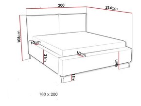 Predám postel 180x200 - 2