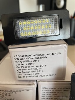 VW Led osvetlenia ŠPZ Golf Passat Jetta Touran Touareg - 2