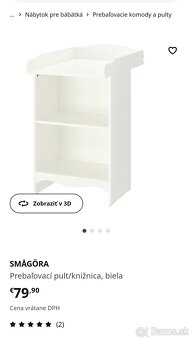 Prebalovací pult SMÅGÖRA- Ikea - 2