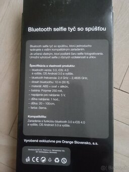 Predám bluetooth selfie tyč so spúšťou - 2