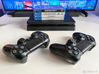 Playstation 4 PS4 SLIM - ovládače - hry - 2