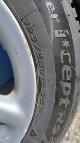 Predám disky na Mercedes W124 a rok jazdené zimné 195/65R15 - 2