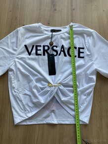 versace crop top tričko S - 2